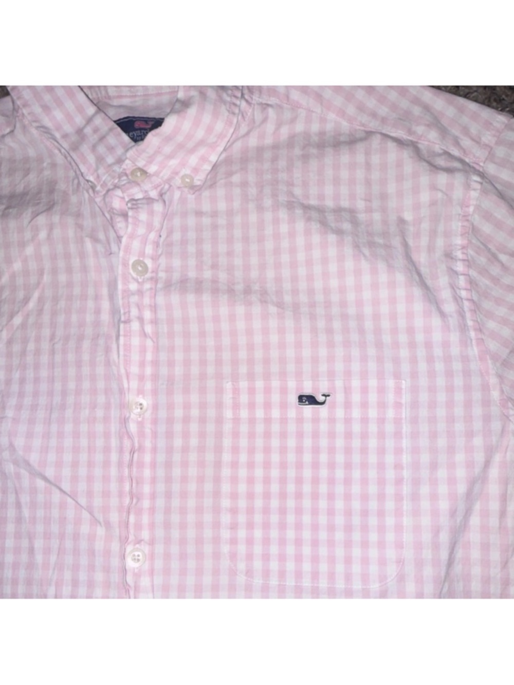 Vineyard Vines Pink Gingham Button-Down Shirt - Men's Casual Dress Shirt - Picture 3 of 4